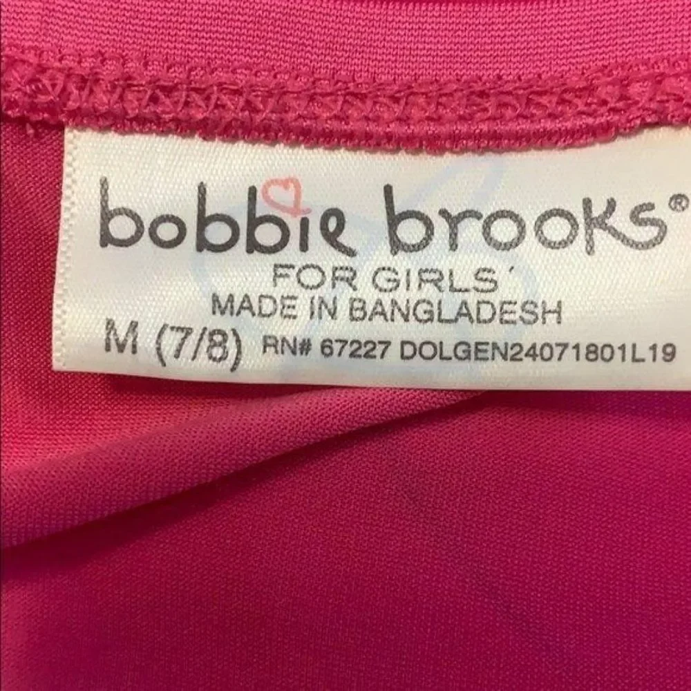 Bobbie Brooks Girls 2 Piece Bikini Pink Swim Tankini Size L bathing suit swimsui